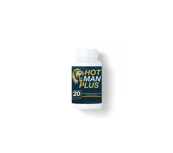 Frasco branco Hot Man Plus de 20 cápsulas