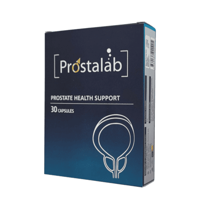 Prostalab — 30 Prostalab kapsulu olan qutu.
