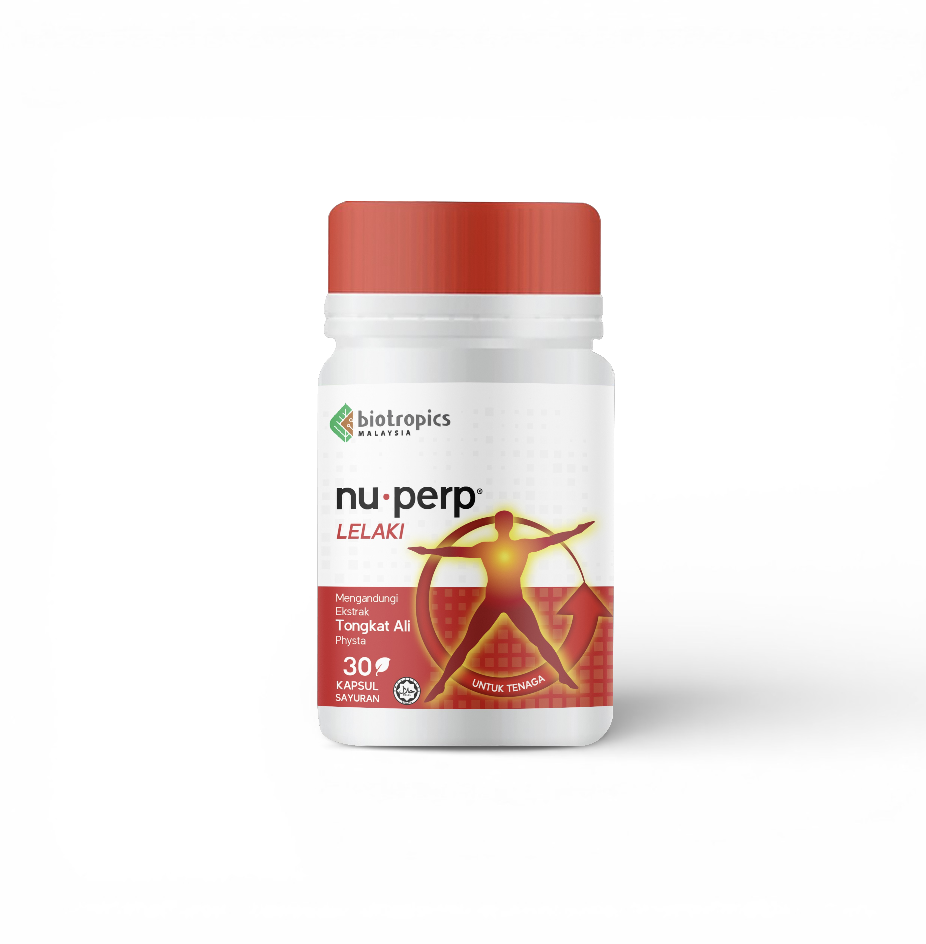 লাল ঢাকনাযুক্ত ৩০ ক্যাপসুলের nu·perp Lelaki বোতল