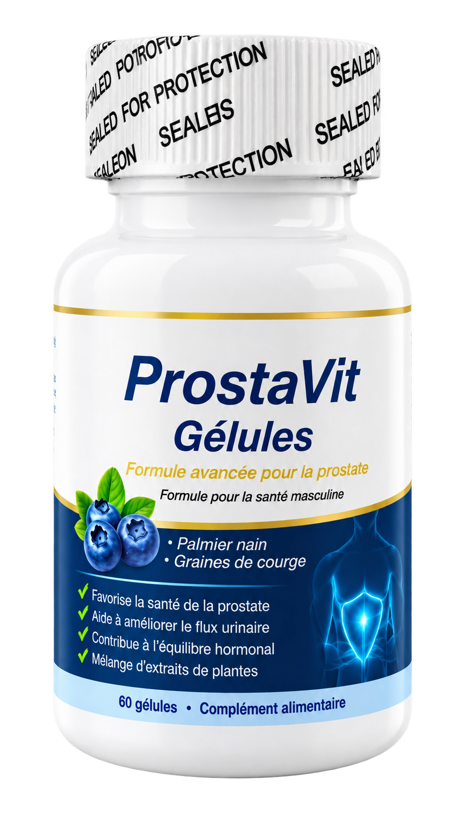 ProstaVit — flacon de 60 gélules.