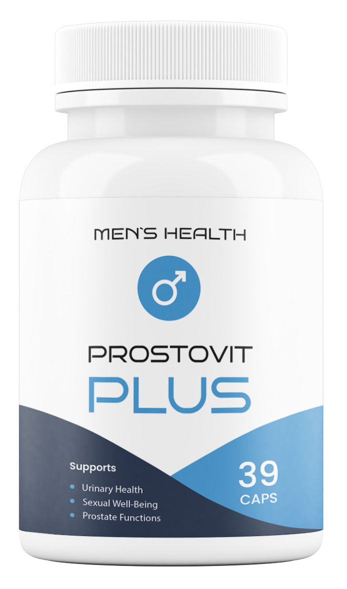Flacon ProstoVit Plus blanc et bleu de 39 capsules