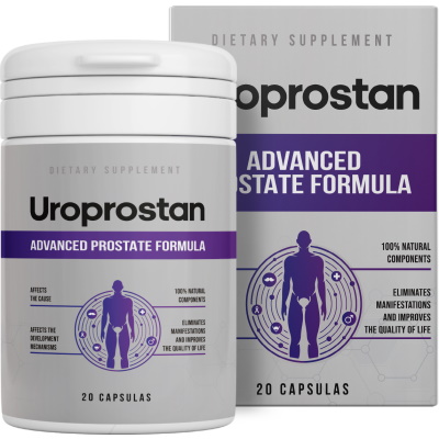 Uroprostan — envase de 20 cápsulas.