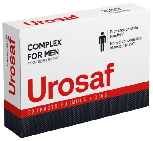 Urosaf — Caja Urosaf Complex for Men, complemento alimenticio con extractos y zinc.