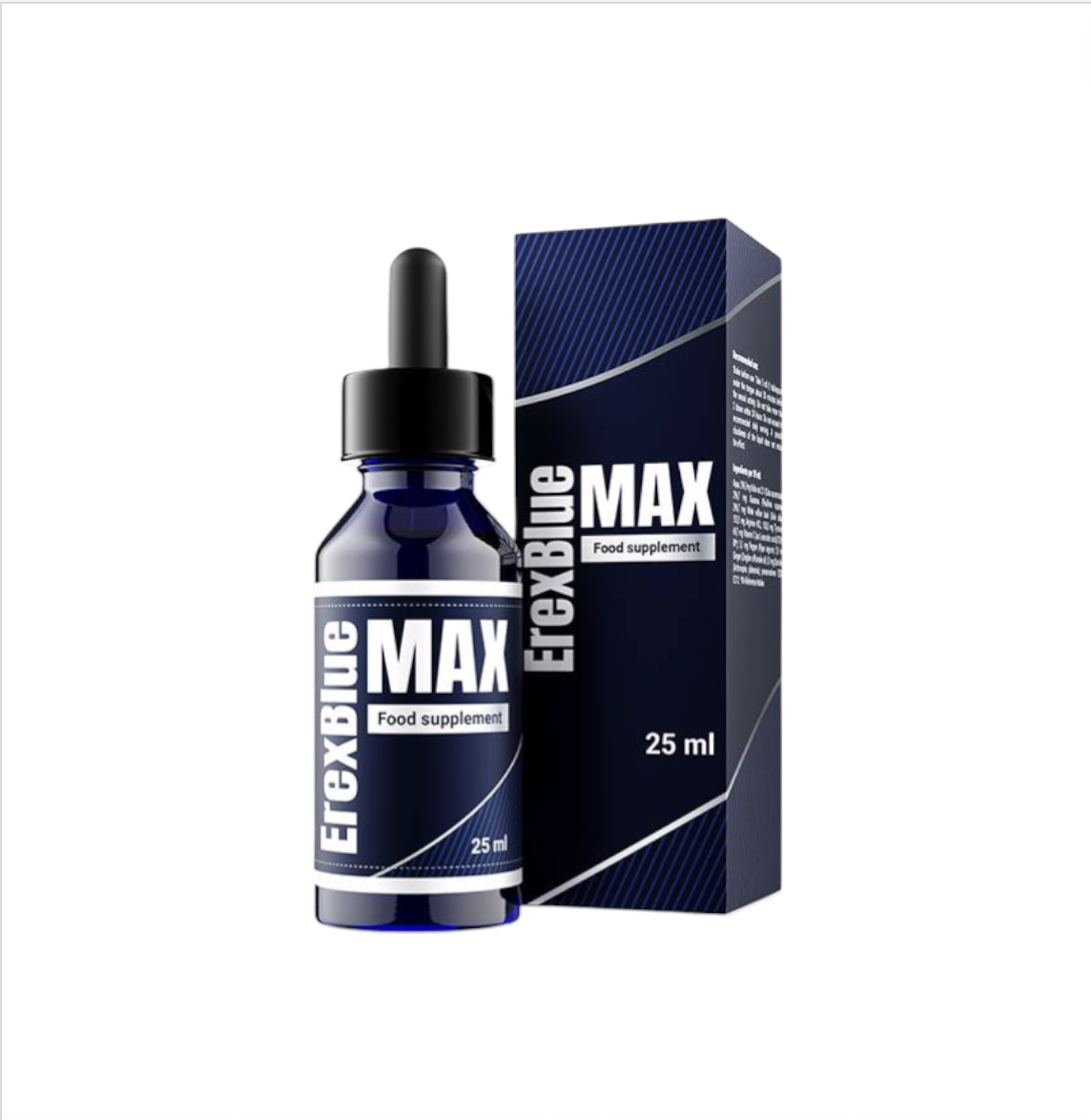 25 ml:n ErexBlue Max -pisarapullo ravintolisänä.