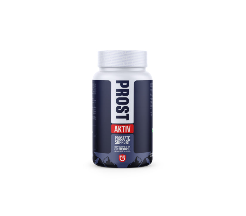 ProstAktiv-pullo, jossa on merkintä Prostate Support.