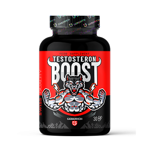 Flacon noir et rouge Testosteron Boost de 30 gélules