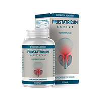 Scatola e flacone Prostatricum Active con simbolo della prostata