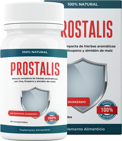 Prostalis — Dėžutė ir buteliukas su 30 Prostalis tablečių.