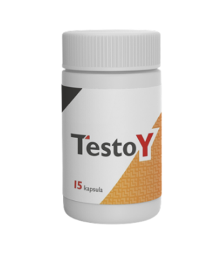 Бело шише TestoY со 15 капсули.