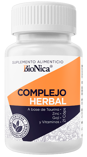 Bionica — Frasco de 21 cápsulas identificado como suplemento alimenticio.