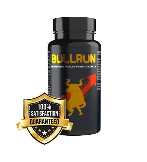BullRun — Butelka BullRun, oznaczona jako suplement diety.