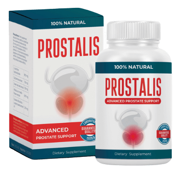 Prostalis — Suplemento alimentar em cápsulas; embalagem Prostalis identificada na página.
