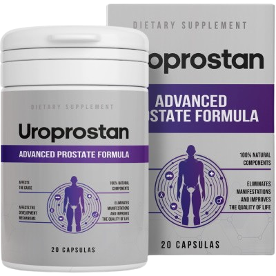 Uroprostan — Embalagem de 20 cápsulas.