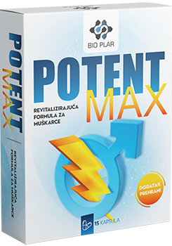Škatla Bio Plar Potent Max s 15 kapsulami.