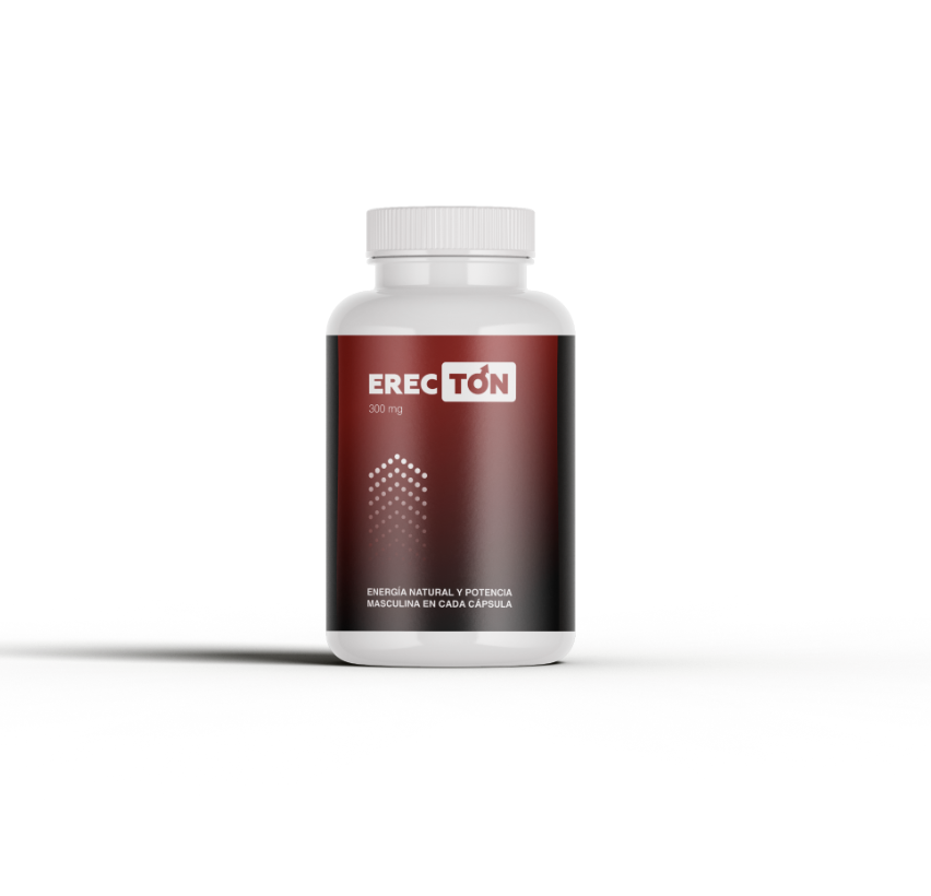 Frasco rojo Erecton para la energía y potencia masculina